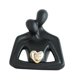 thumbnail image 1 of Estatua de pareja de cerámica, figura de amantes, arte artesanal, escultura romántica, decoración para el hogar. Negro, 1 of 9