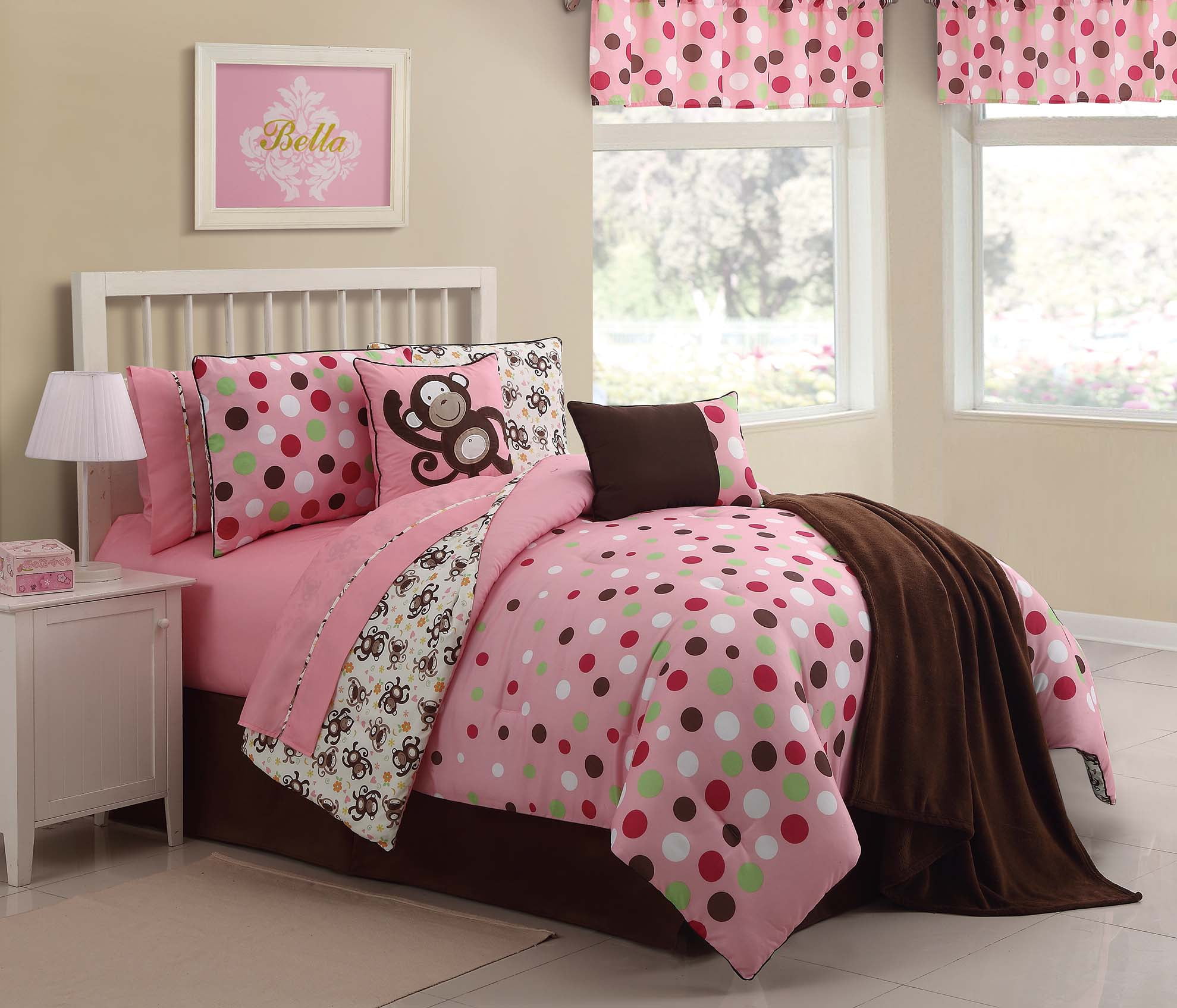 VCNY Home Monkey Reversible Kids Bed-in-a-Bag Comforter ...
