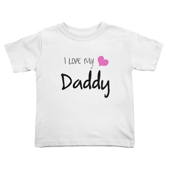 I Love My Daddy Cute Toddler T Shirts for Boys Girls (White, Youth L)