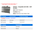 thumbnail image 2 of Radiator - Compatible with 2006 - 2007 Kia Rio5, 2 of 2