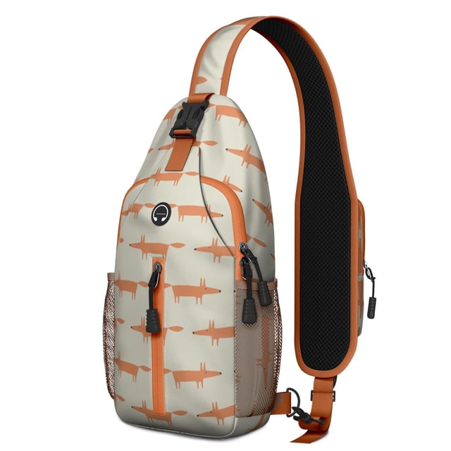 Geometric dog pattern Abstract dog art Minimalist dog design Print Crossbody Daypack Travel Daypack, Adjustable Shoulder Strap, Lightweight and Durable, Fashionable appearance, Ideal for short trips,