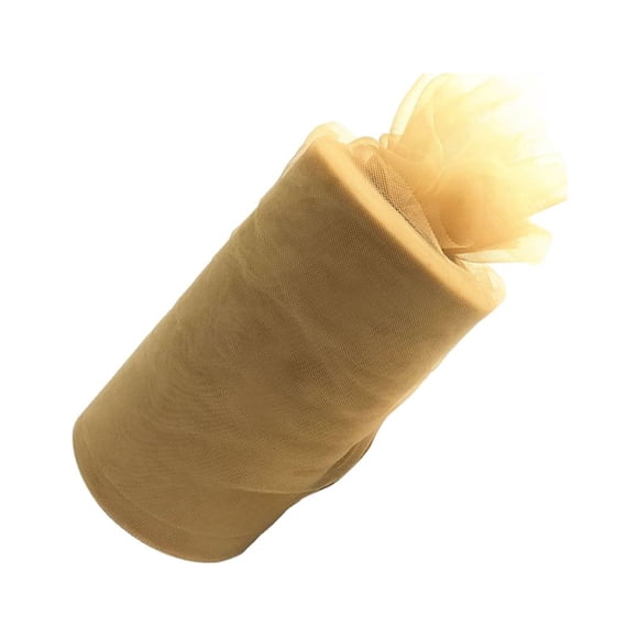 Advancent Poliéster Color Disponible Rollo Tul Amplia gama de usos para bodas DIY Esenciales para bodas Tela de costura y artesanía oro