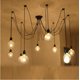 thumbnail image 2 of Soporte de luz de techo industrial E27 lámpara colgante sala de estar dormitorio restaurante soporte de luz 5/6/8/10 cabezas sidaley JJ16917-07B, 2 of 7