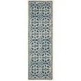 thumbnail image 3 of SAFAVIEH Cambridge Leslie Geometric Wool Runner Rug, Navy Blue/Ivory, 2'6" x 20', 3 of 3