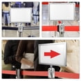 thumbnail image 4 of Stainless Steel Fence Sign Holder Commercial Stanchion Top Sign Frame Sign Holder For Crowd Control (A3), 4 of 8