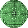 thumbnail image 1 of Ahgly Company Indoor Round Persian Emerald Green Traditional Area Rugs, 7' Round, 1 of 4