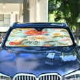 thumbnail image 4 of WOBOGO Colorful Peonies Car Windshield Sunshades Autopilot Lightweight Accordion Sun Visor 57×31.5in, 4 of 8