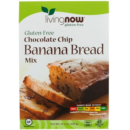 Now Foods, Chocolate Chip Banana Bread Mix, Gluten-Free, 11.3 oz(pack of