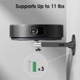 thumbnail image 4 of HLONK Mini Ceiling Projector Mount - for Projectors DVR Cameras - Angle Adjustable Projection - Length 180mm / 7.0in  Silver / Black, 4 of 8