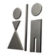 thumbnail image 5 of Letrero para puerta de baño, letrero para inodoro, símbolos gráficos, placa para puerta de WC masculina y femenina, calcomanía para baño para centro, 5 of 9