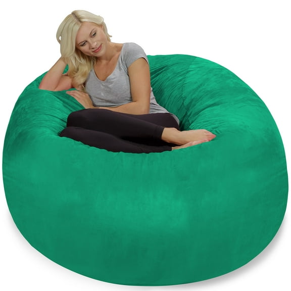 Chill Sack Bean Bag Chair Lounger, Microsuede Cover, Kids, Adults, 5 ft, Tide Pool