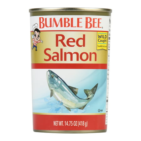 Bumble Bee Wild Alaska Red Salmon, 14.75 Ounce Can, Wild Caught, High Protein Food and