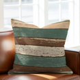 thumbnail image 2 of Retro Throw Pillow Cover Brown Green Striped Antique Wood Background Cotton Linen Cushion Cover Throw Pillow Case with Invisible Zipper for Couch Sofa Bed Chair Car 20x20 Inch, 2 of 9