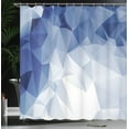 thumbnail image 3 of Ambesonne Ombre Shower Curtain, Fractal Triangles Abstract, 69"Wx84"L, Cobalt Blue, 3 of 4