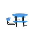 thumbnail image 6 of Flash Furniture Creekside Outdoor Picnic Table  46" Round Wheelchair Accessible Blue (SLFEMR46ADABL), 6 of 8