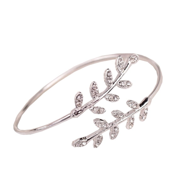 FcBaudy Bangle for Women, Gifts for Women Fashion Women Leaf Cuff Open Bracelet Bangle Arm Jewelry Bracelet
