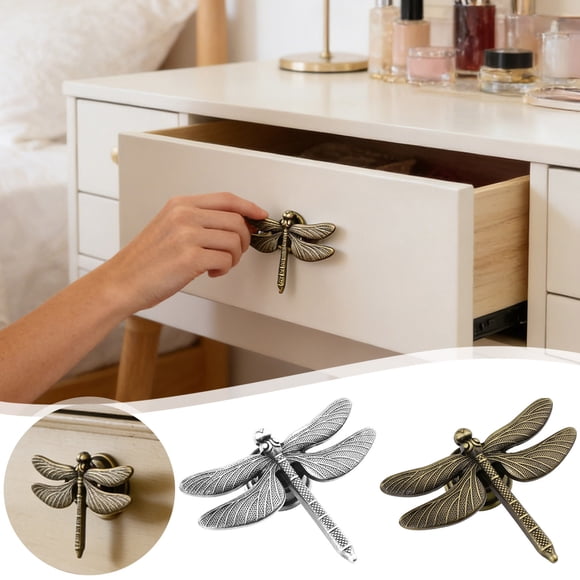 Tong Drawer Handle 4.7x6cm Wardrobe Knob Alloy Handles Antique Pulls Cabinets Knob For Children Room