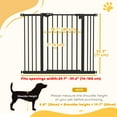 thumbnail image 3 of PawHut 30 Inch High Pet Gate, Dog Gate for Stairs, 29"-39.4" Width, 3 of 9