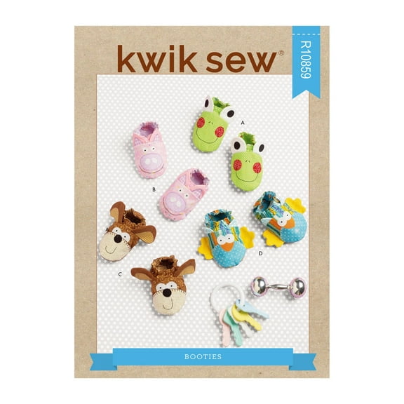 Kwik Sew Sewing Pattern R10859 (4369) - Booties , Size: A (S-M-L-XL)