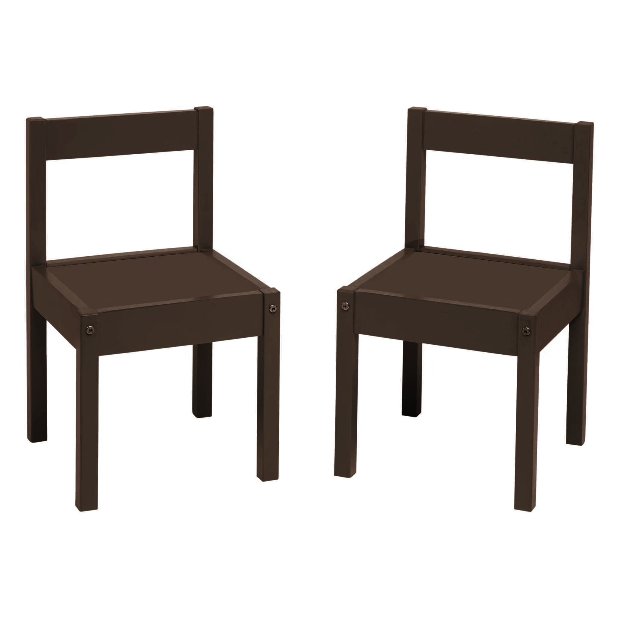 Your Zone Child 3-Piece Table and Chairs Set, in Espresso Age Group 1 to 5 Years Old. - image 2 of 6