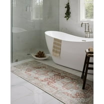 Livabliss Alanya Vintage Washable Area Rug,5'3" x 7',Burnt Orange