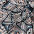 thumbnail image 5 of Ambesonne Abstract Valance Pack of 2, Nested Geometric Shapes, 54"X12", Indigo Salmon, 5 of 5