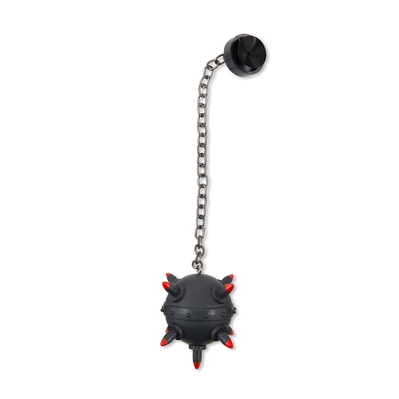 Aqua Culture Large Submarine Mine Aquarium Ornament, Orange Tips Glow Under Blue Light Fish Tank Decor with Suction Cup
