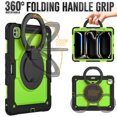 thumbnail image 3 of Case for iPad Pro 13 inch M4 2024/ M5 2025, 360 Rotating Stand Handle Pencil Holder Shoulder Strap Heavy Duty Shockproof Cover, Lime PC, 3 of 7