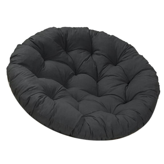 24 Outdoor Seat Cushion Chair Pads Round Thickened Patio Seat Cushion for Cradle Rocking Chair Hammock Rattan Chairs Hanging Chair , black