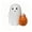 B- Ghost Pumpkin Lamp, variant on WWC Halloween Patchwork Ghost Figurine, Soft Warm LED Glowing Cute Ghost Night Light, Halloween Decor Toy for Bedroom Shelf Party