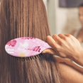 thumbnail image 3 of Pink Christmas Tree Hair Brush,Girls Detangling Hair Brush,Glide Through Tangles with Ease for Wet & Dry Hair,8.8"X2.8", 3 of 7