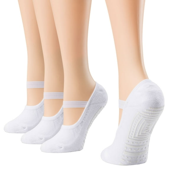 Yoga Socks with Grips Sticky Nonskid Pilates Womens Socks with Straps Debra Weitzner