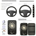 thumbnail image 3 of Yuyamidu Sun and Moon Car Seat Covers Full Set of 13 Black Steering Wheel Cover Safe Belt Pads Cup Holders Car Center Console Cover Lip Balm Holder Keychain Auto Interior Sets, 3 of 6