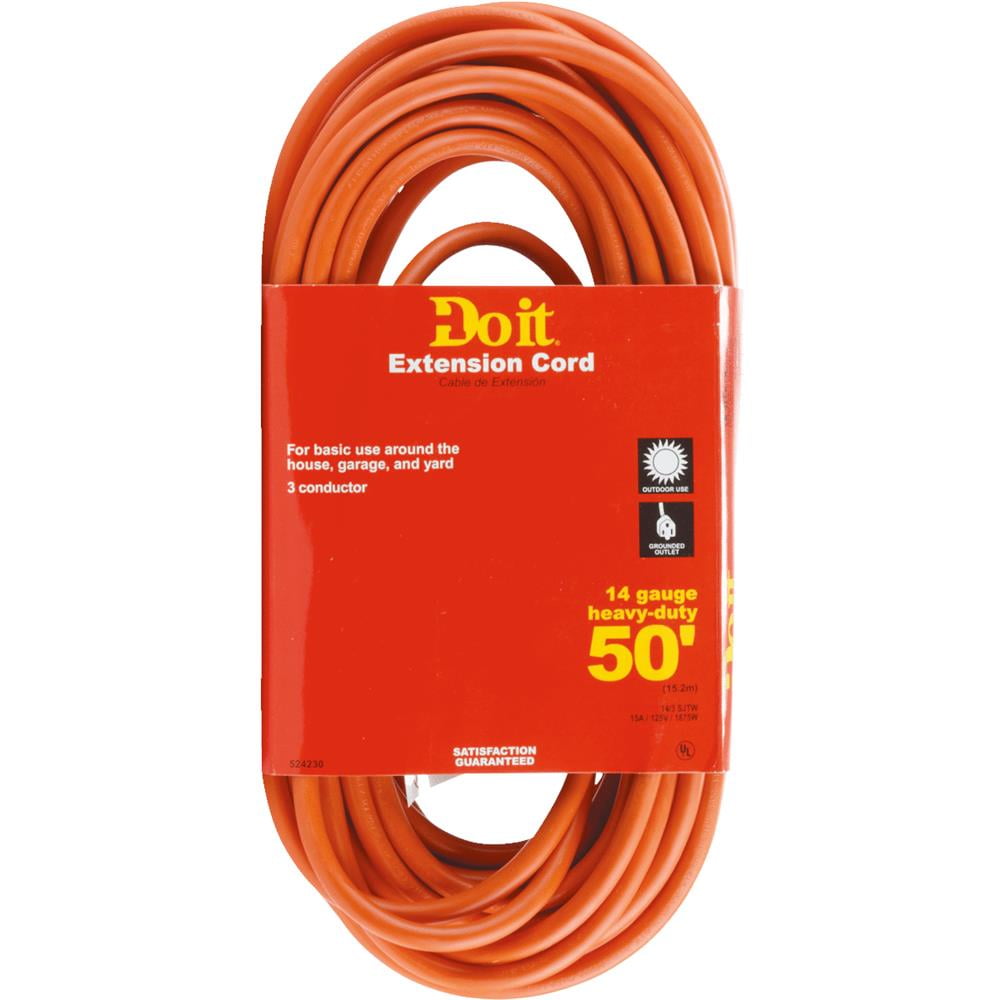 14/3 X 50' Extension Cord (cord color varies)