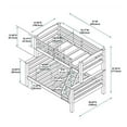 thumbnail image 2 of Rosebery Kids Lit Superposé en Bois Simple sur Double avec Échelle Intégrée, Brun, 2 of 9
