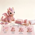 thumbnail image 4 of FURNIX Diy Felt Sewing Kit Dragon Pink For Beginners,3D Stuffed Animal Plush Craft With Pre Cut Fabric And Instructions,Handmade Patchwork Creature For Home Decor Gift, 4 of 6
