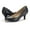 BLACK/PU, variant on Women Bridal Slip On Wedding Shoes Party Dress Low Heel Pumps Shoes LUVLY