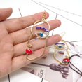 thumbnail image 3 of Boucles d'Oreilles Artistiques Uniques de Visage Abstrait, 3 of 6