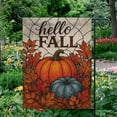 thumbnail image 3 of TiniDecor Hello Fall Pumpkin Garden Flag – 28”x40” Rustic Autumn Leaves Yard Decor, Outdoor Sign, 3 of 5