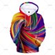 thumbnail image 3 of Sudadera con capucha con estampado 3D de pintura artística en espiral de colores para hombre y mujer, sudaderas con capucha casuales a la moda, ropa de calle Harajuku, 3 of 5