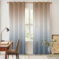 thumbnail image 4 of Brown Grey Ombre Kitchen Curtains 96 Inch Length, Modern Abstract Art Aesthetics Grommet Top Bedroom Living Room Curtains, Light Filtering Cafe Curtain Drapes 2 Panels Set 104''x96'', 4 of 9