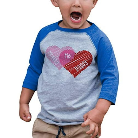 

7 ate 9 Apparel Kids Happy Valentine s Day Blue Raglan