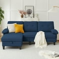 thumbnail image 3 of Soscana Sectional Sofa Couch with Reversible Storage Ottoman and Side Pockets, 3 Seat L Shaped Couch with Detachable Armrest Pillows ,Modern Linen Sofa Couch for Living Room,Apartment,Office,Studio, 3 of 11