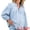Blue, variant on DARING DIVA Women's Maternity Nursing Button Down Business Pleated Tops S Pink