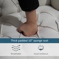 thumbnail image 5 of HomCom Wingback Chair, Beige, 5 of 9
