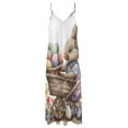 thumbnail image 4 of Easter Bunnies Rabbits Design Sleeveless Dress Woman Fashion Long Dresses Women's Summer Suit Dress 2025, 4 of 7