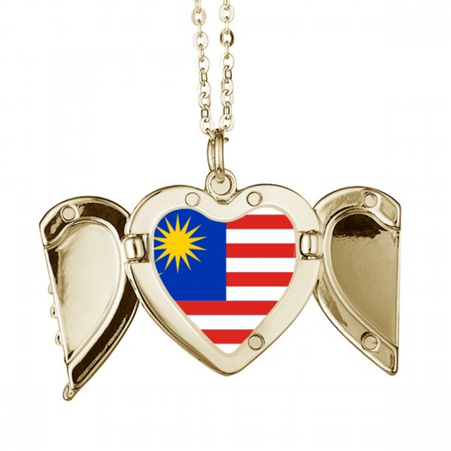 Collar Colgante de Bandera Nacional de Malasia Asia Unbranded en Forma de Melocotón con Alas