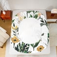 thumbnail image 5 of Homewish Chic Flowers Twin Sheet Sets 3pcs for Teens Boys Girls,Green Tree Leaves Twin Fitted Sheet Microfiber,Botanical Plants Breathable Flat Sheet,Lightweight Room Decor, 5 of 7