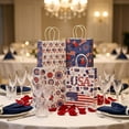thumbnail image 4 of Tumao 18 Pcs 4th of July Gift Bags with Handle Reusable Paper American Flag Goodie Bags Independence Day Gift Bag for Patriotic Independence Party Supplies, 4 of 5