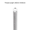 thumbnail image 2 of Tige Entièrement Filetée M6 x 250mm Pas de Filetage 1mm Acier Inoxydable 304 Tiges Filetées à Droite 2 Pack, 2 of 6